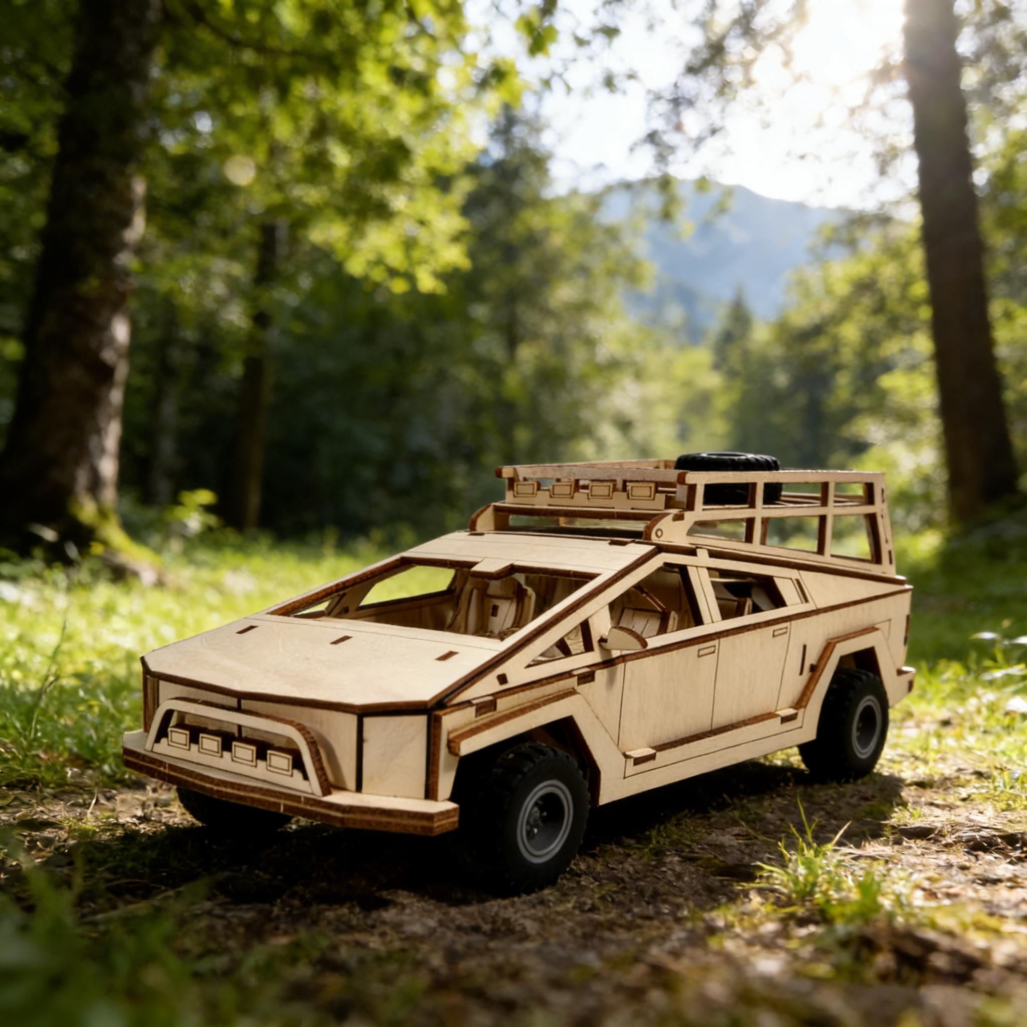 

1 Wooden 3D Puzzle Travel Van DO-IT-YOURSELF Wooden Assembly Miniature Imaginative Holiday Decor Present Perfect Ideal for Family Assembly белый