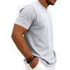 Men's Textured Fabric Loose Stretch Round-neck Short-sleeved Shirt