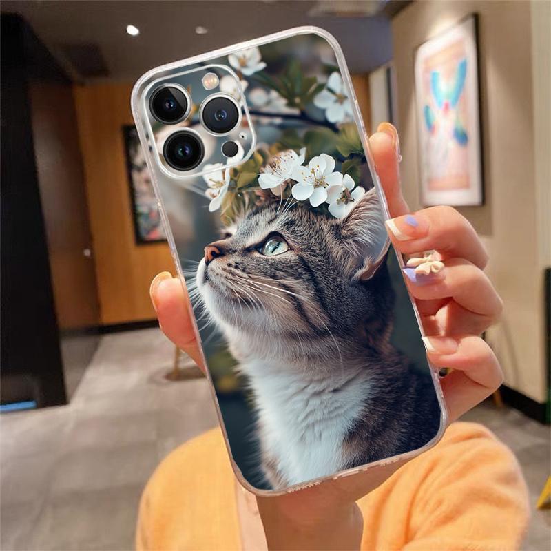 

Flower Cats Phone Case For iphone 17ProMax 17 Pro Air 16 15 14 13 Pro Max 16 15 14 13 Pro 15Plus iPhone 17ProMax