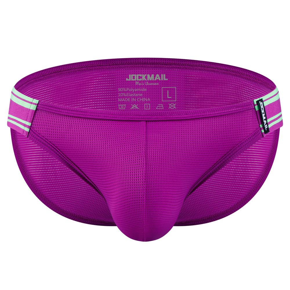 Briefs JOCKMAIL Breathable Nylon Mesh Low-rise Slit Sports Men's Underwear Everyday Casual Shorts Underpants