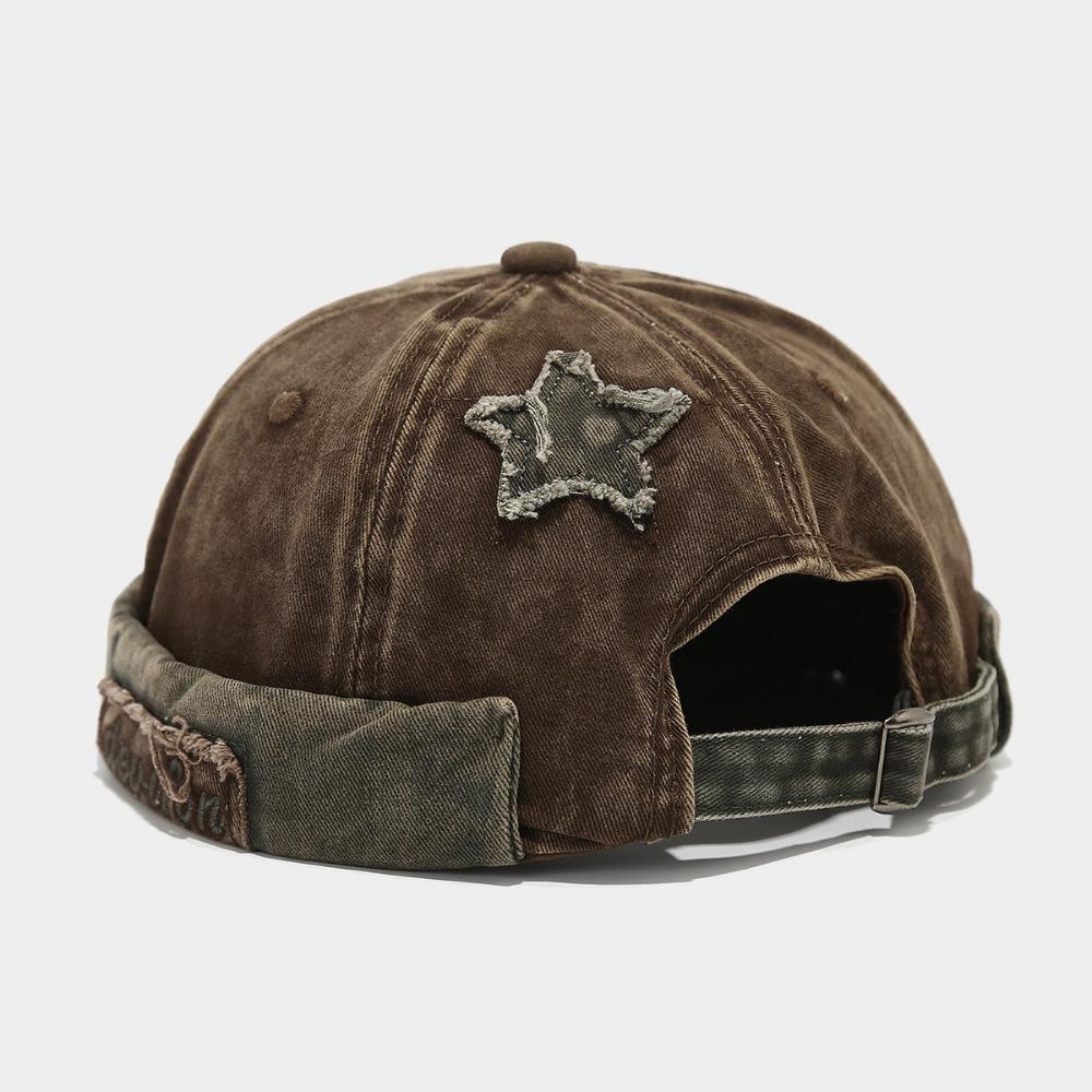 Adjustable Docker Cap Retro Hip Hop Hat Versatile Melon Hat  Unsiex