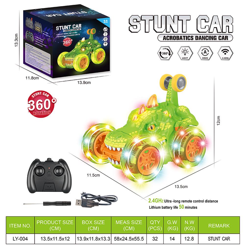 Children's 360° Rotating Stunt Off-Road Remote Control Car - 2.4G Light-Up Toy