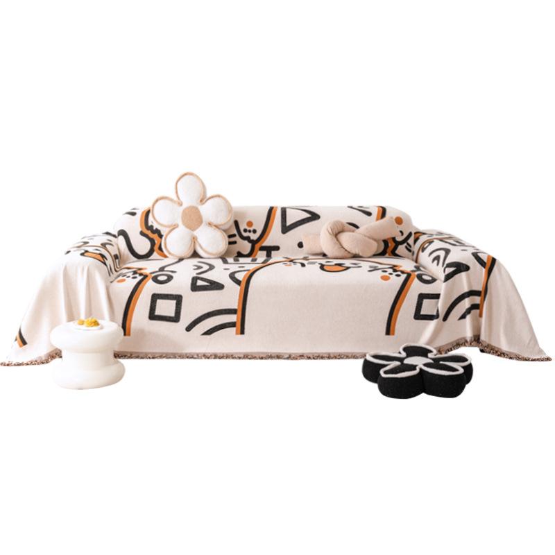 Sofa Cover Cloth Four Seasons Universal Cartoon All-Inclusive Sofa Slipcover Cover Anti-Scratching Sofa Cover Sofa Towel