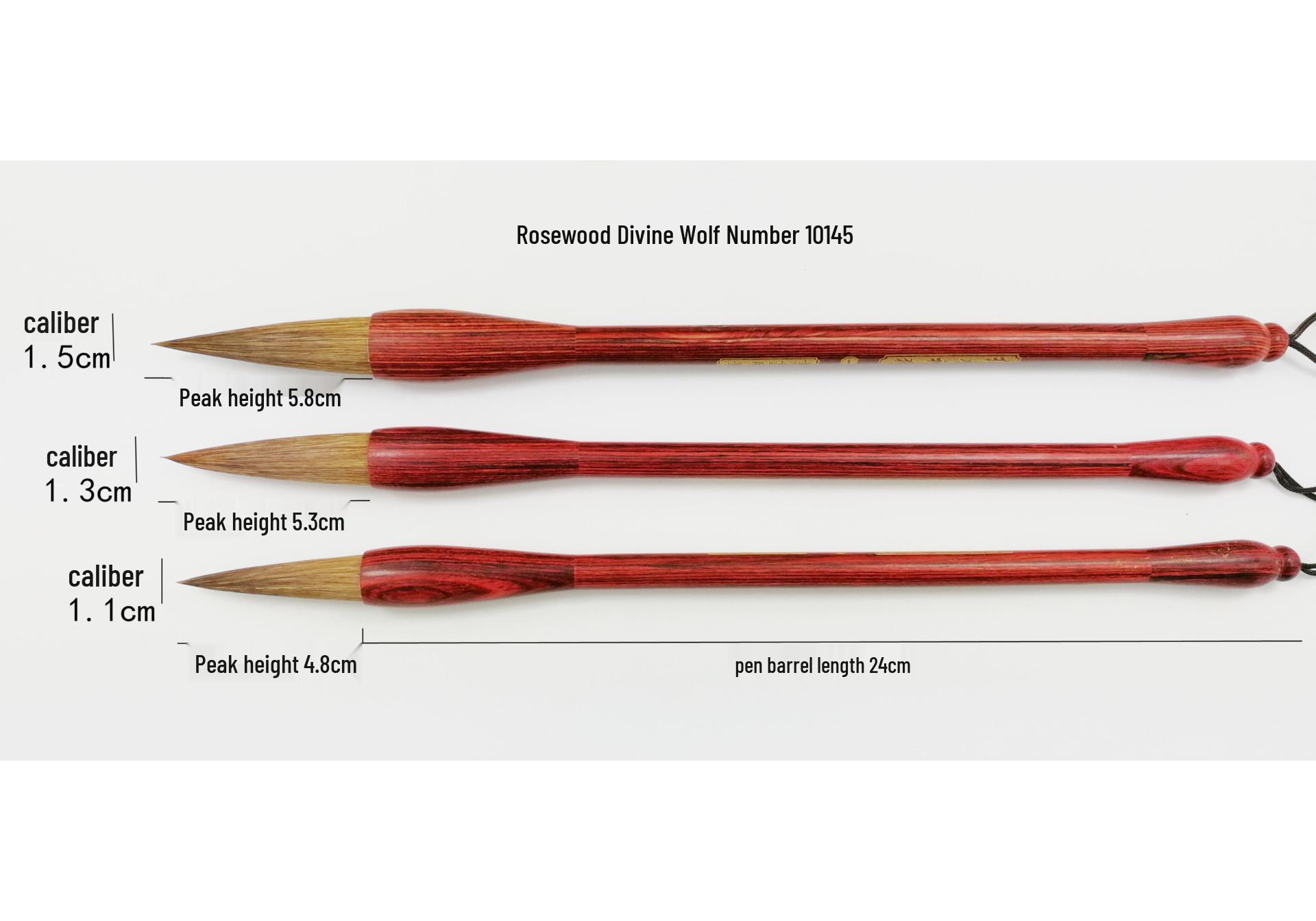 Divine Wolf Hair Calligraphy Brush: Smooth Writing, Durable, Rosewood, Doubi, Work Grade Small brush