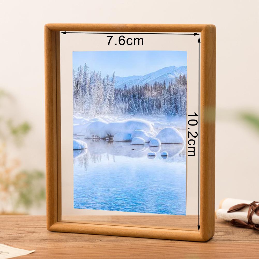 Double-Sided Solid Wood Frame with Acrylic Cover for Art and Calligraphy Presentation In Home and Office Settings