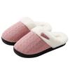 Striped Cotton Slippers 2025 New Indoor Home Use Thick Bottom Non-slip Velvet Warm Cotton Drag