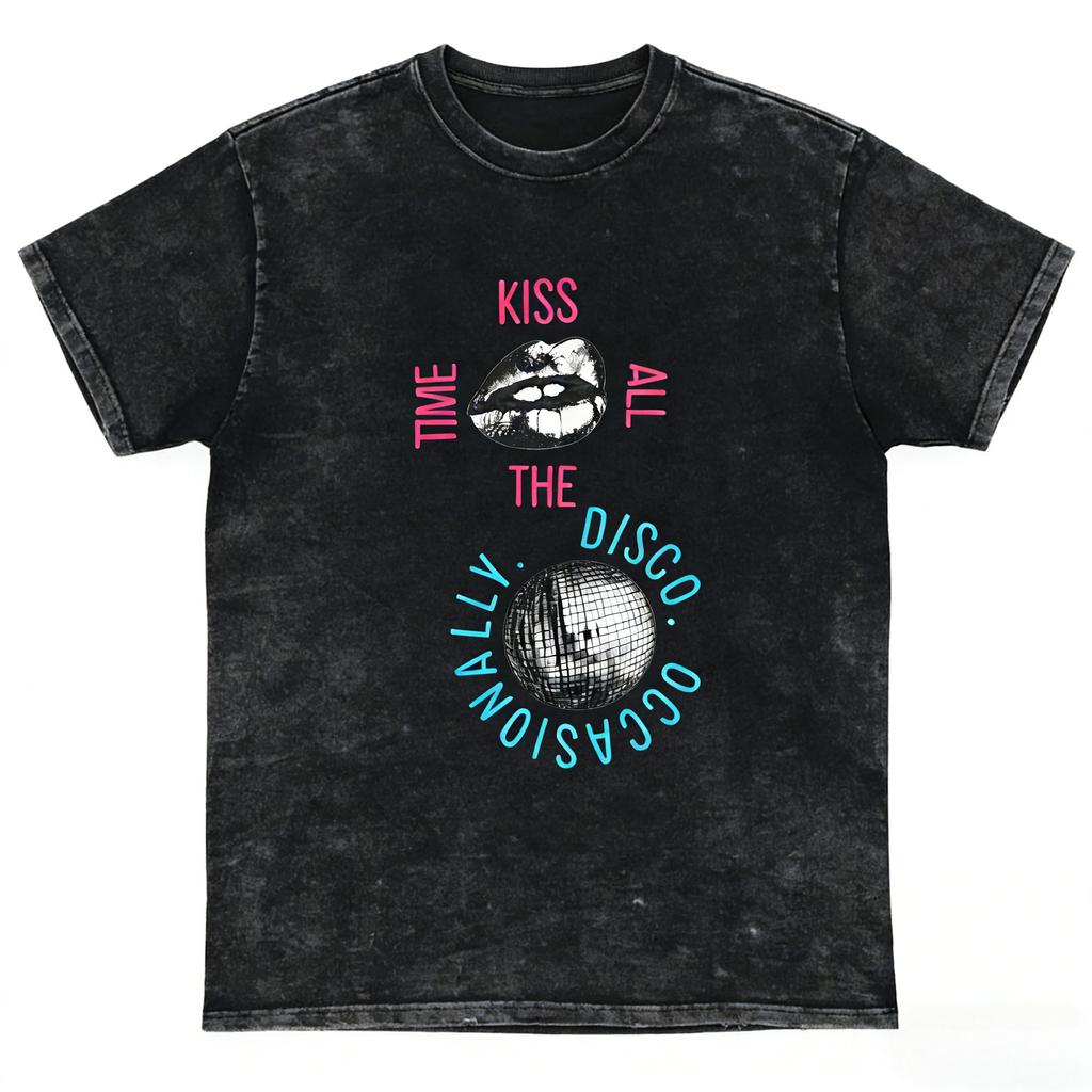 Harry Styles Bacia Sempre Disco Occasionalmente Album Lavaggio Acido Unisex Maglietta in Cotone Uomo Donna Hiphop Manica Corta Maglietta
