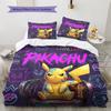 Pokmon Pattern Bedding Quilt Set Quilt Cover Pillowcase Home Birthday Gift(1 * duvet cover + 2 * pillowcase, without core)