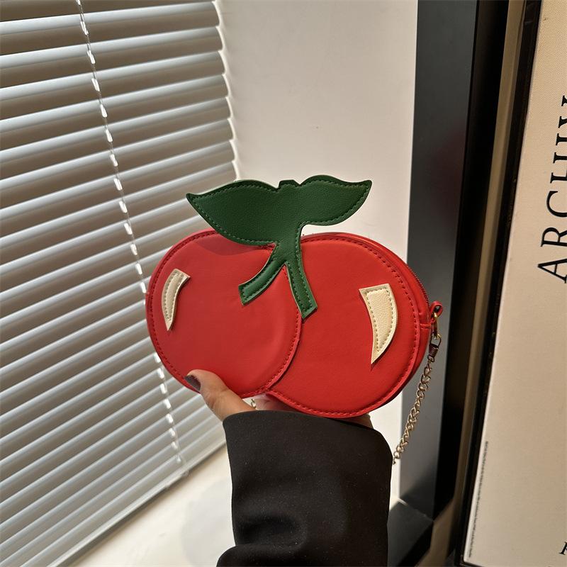 

Персонализированная маленькая сумка в форме вишни 2025 новая маленькая свежая литературная девушка милая на плечо через плечо красный