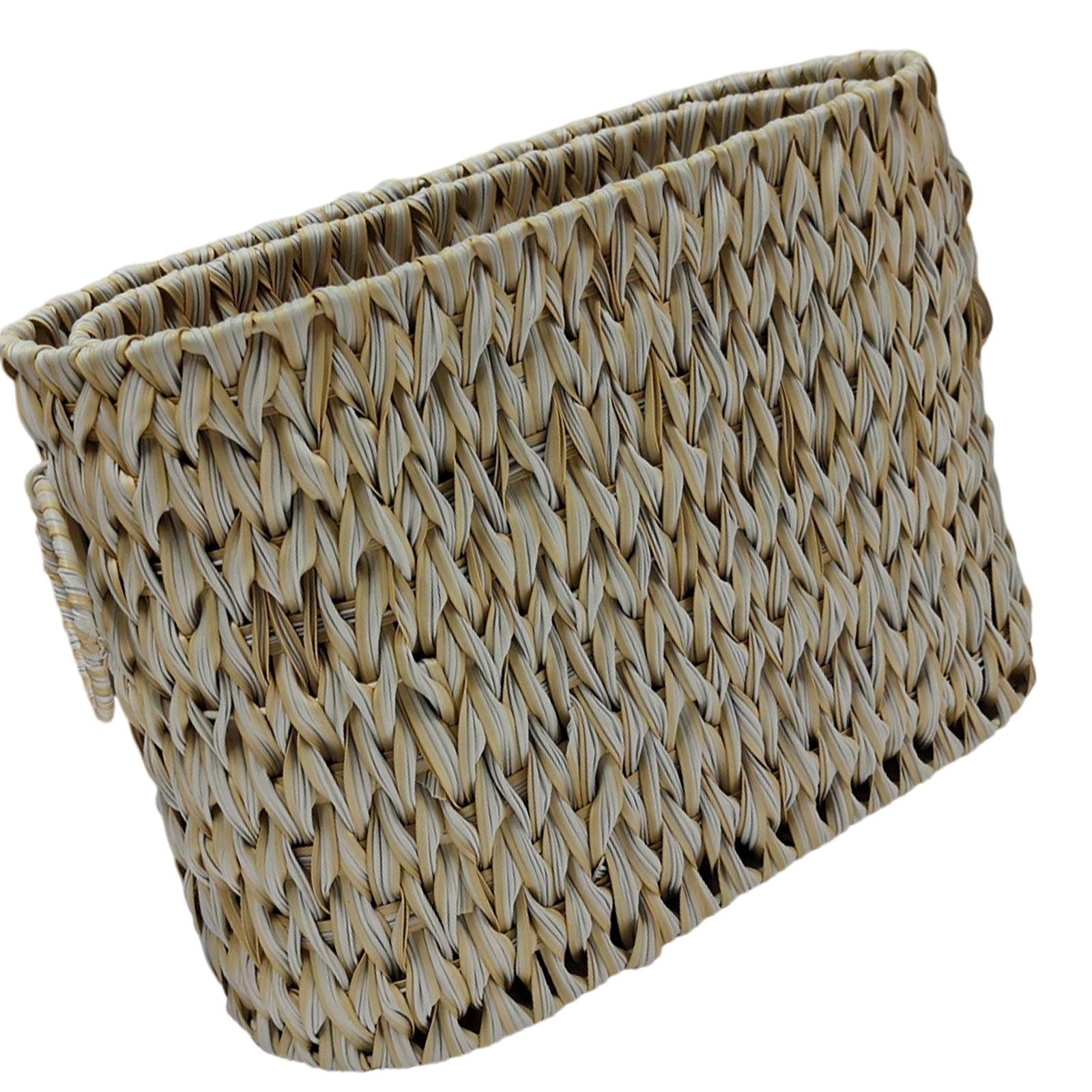 

Elegant Wicker Toilet Paper Storage Basket with Lid Narrow Bathroom Organizers for 6 to 9 Rollsl Portable for Closet S