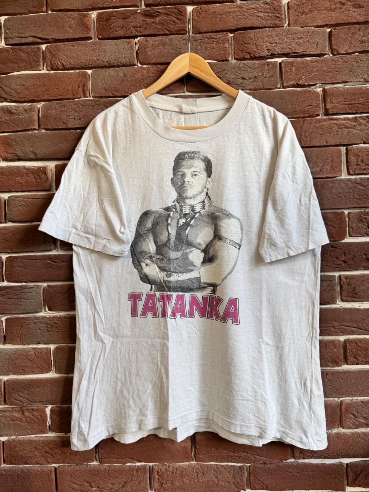 WWF Tatanka Vintage 90s Rare Wrestling Rap Tee White L Unisex T-Shirt XXXL