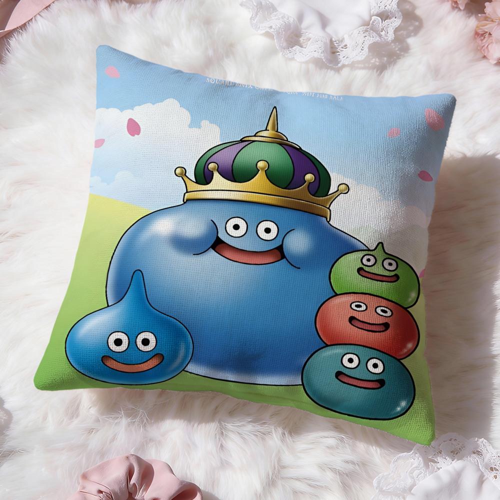 Dragon Quest Rocket Slime Cushion Cover Premium Comfort Reversible Pillow Cove -Two In One Design for Any Room & Car Interior
