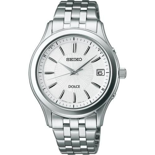 

Seiko Dolce Solar Watch with Radio-Controlled Sapphire Crystal and Super Clear Coating, SADZ123, Men s, Silver
