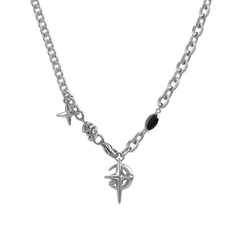 

Star and Moon Necklace Accessories Women s French New Year s Sweater Chain Autumn and Winter
