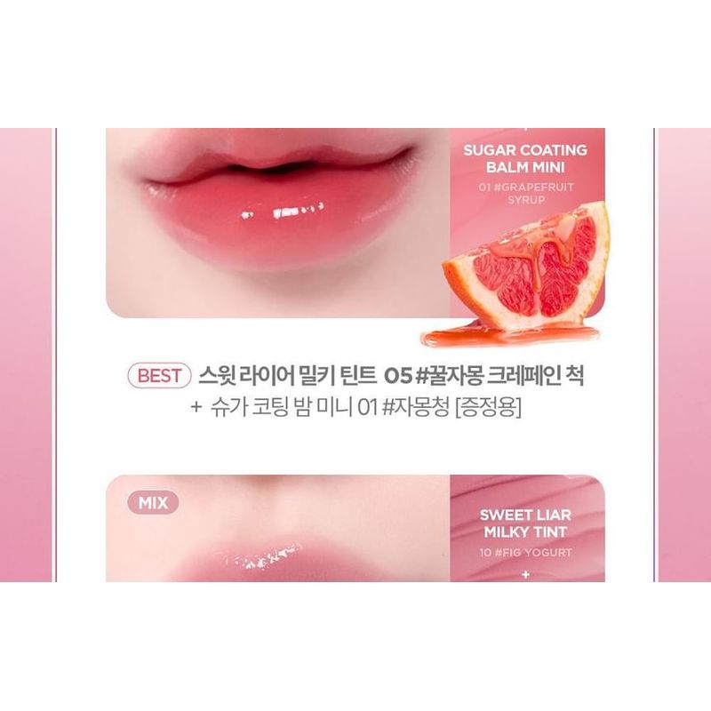 lilybyred - Sweet Liar Milky Tint Sugar Coating Balm Mini Gift Set - 2 Types