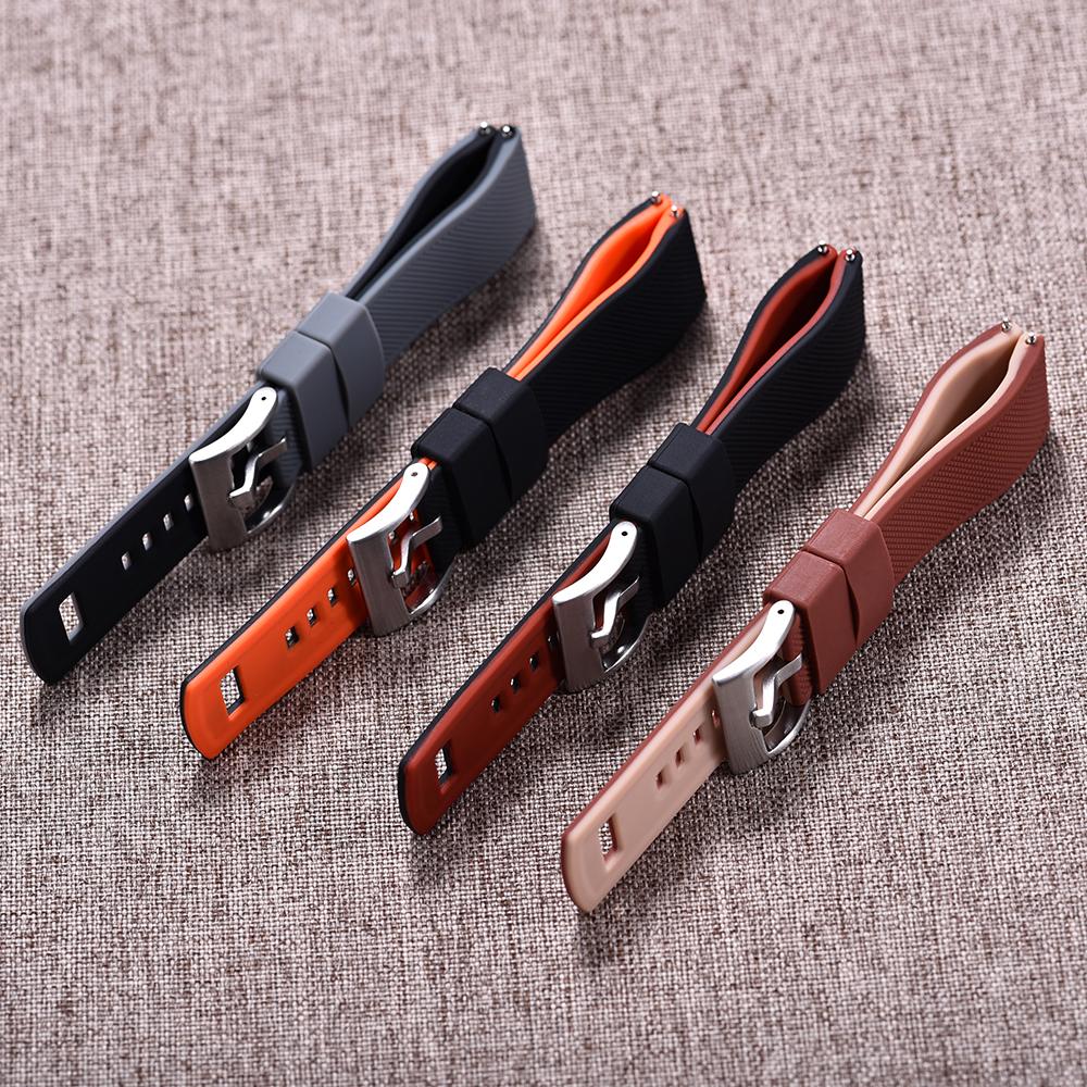 STAPELP Premium Silicone Watch Band Quick Release Rubber 20mm Watch Strap Silicone Watch Strap Watch Replacement Watchband