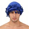 fringed headscarf hat, solid color cashew print twist tail hat, hip hop twist braided hat