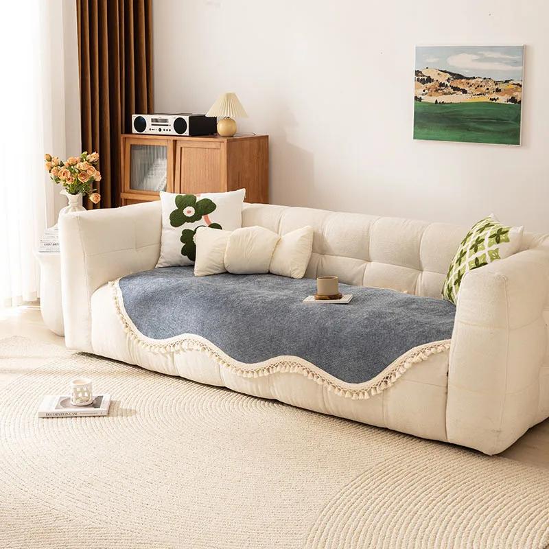 Modern Minimalist Irregular Chenille Sofa Cushion 2024 New Four All Seasons Universal Anti Slip And Dustproof Sofa Cover Cloth