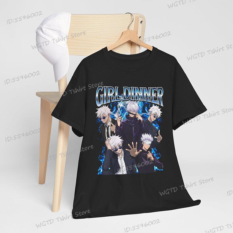 Satoru Gojo Jujutsu Kaisen T-Shirt Vintage Streetwear Short Sleeve Men Clothing Oversized T Shirt
