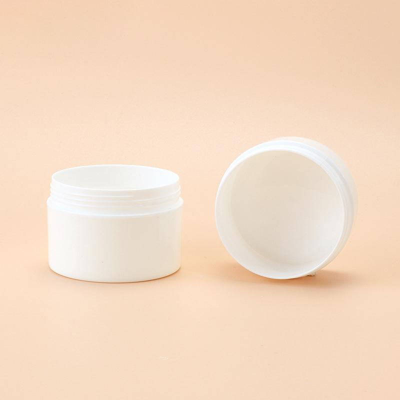 50/80/100g White Empty Plastic Flip-Top Container Refillable Bottle With Hand Pulled Mat And Spoon Face Cream Jar Cosmetic Box