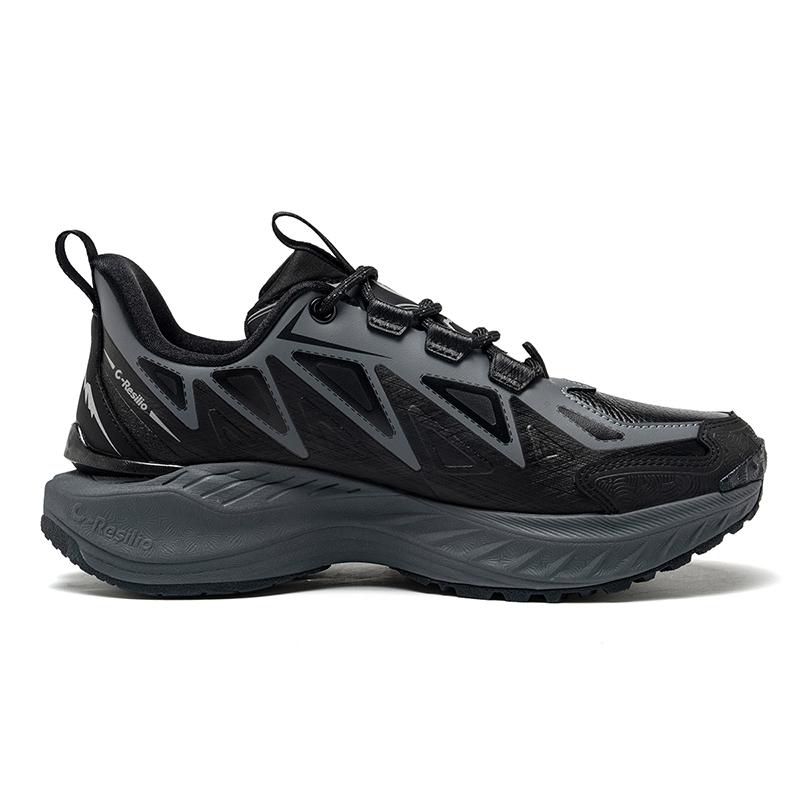 ONEMIX Autumn Winter Leather Walking Shoes Men Non-slip Wear-Resistant Hiking Shoes Soft Elastic Shock Absorbing Running shoes