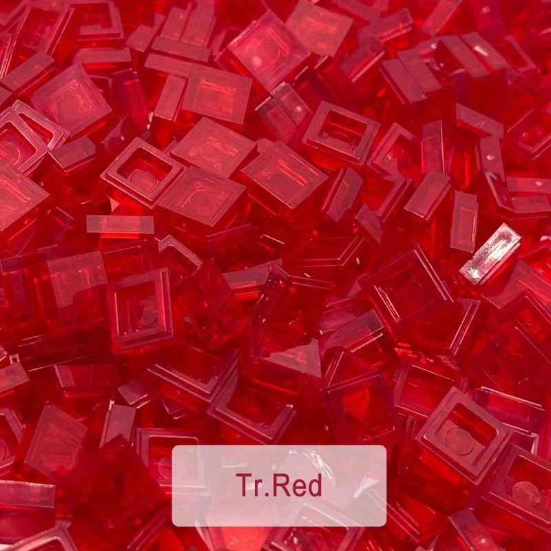 Non-Toxic 600Pcs 1X1 Transparent Clear Bricks Flat Tile Smooth Building Blocks Diy Educational Creative Parts Toy For Kids Compatible 3070