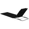Folding Beach Mat Set 2 Pcs Steel and Fabric Black