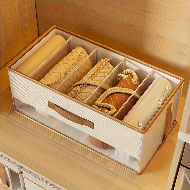 Clothes Storage Box With Dividers Foldable For Bedroom And Closet