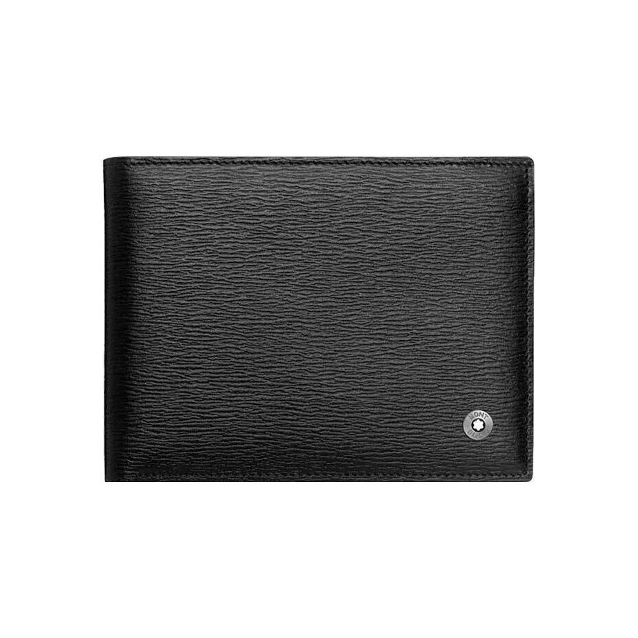 

Montblanc Westside 6 Card Slot Short Leather Wallet Men wallet Black 38036 Gift Set(Basic Set+Box+Shopping Bag)