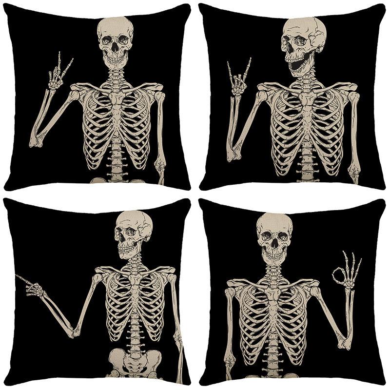 Halloween Pillowcase Pumpkin Skull Funny Ghost Cushion Cover Sofa Living Room Decoration Pillow
