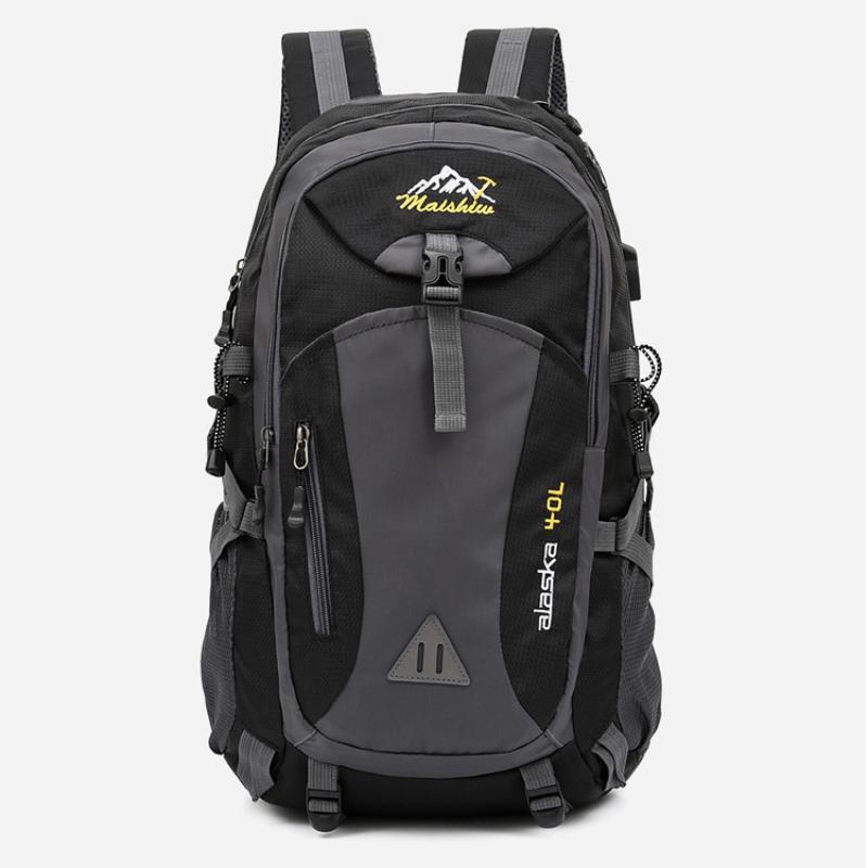 USB Rechargeable Backpack Casual Sports School Bag for Men and Women Lightweight Outdoor Hiking Bag Large Capacity Travel Bag