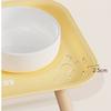 Large Capacity Pet Double Bowl Anti-Flip Neck Protection Dog Bowl Double-Way Anti-Splash Ceramic Cat Bowl Drinking Water