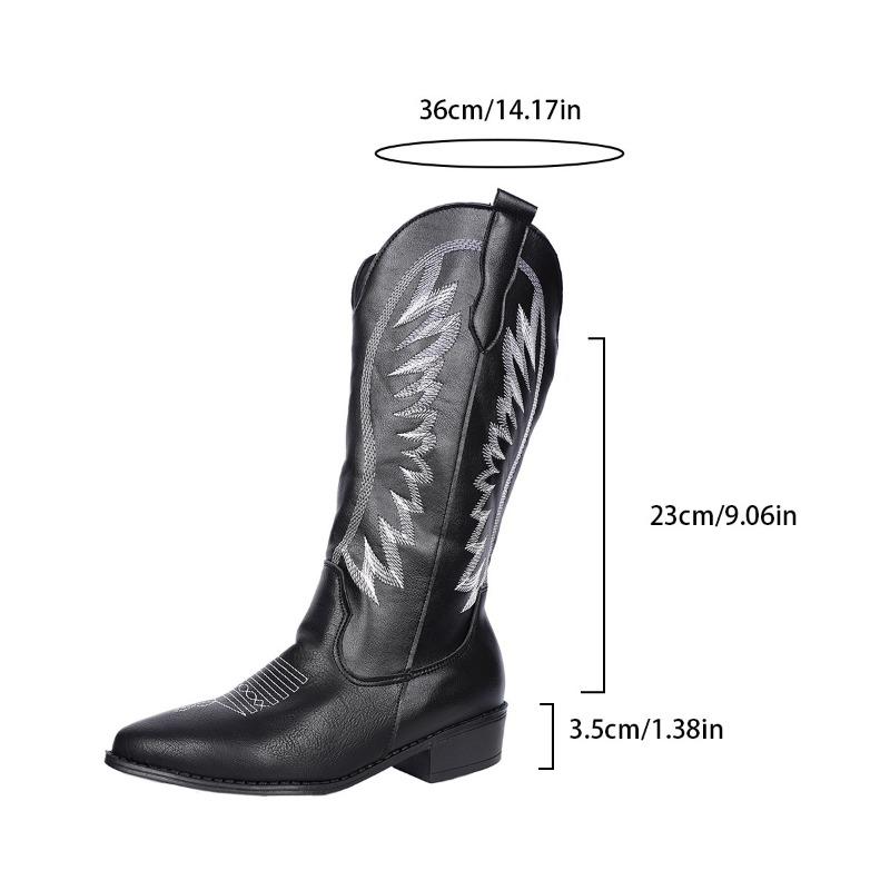 Sexy Shoes, Fashionable New Women's Boots, Pointed-toe Mid-thick-heeled Long Boots, Women's Shoes