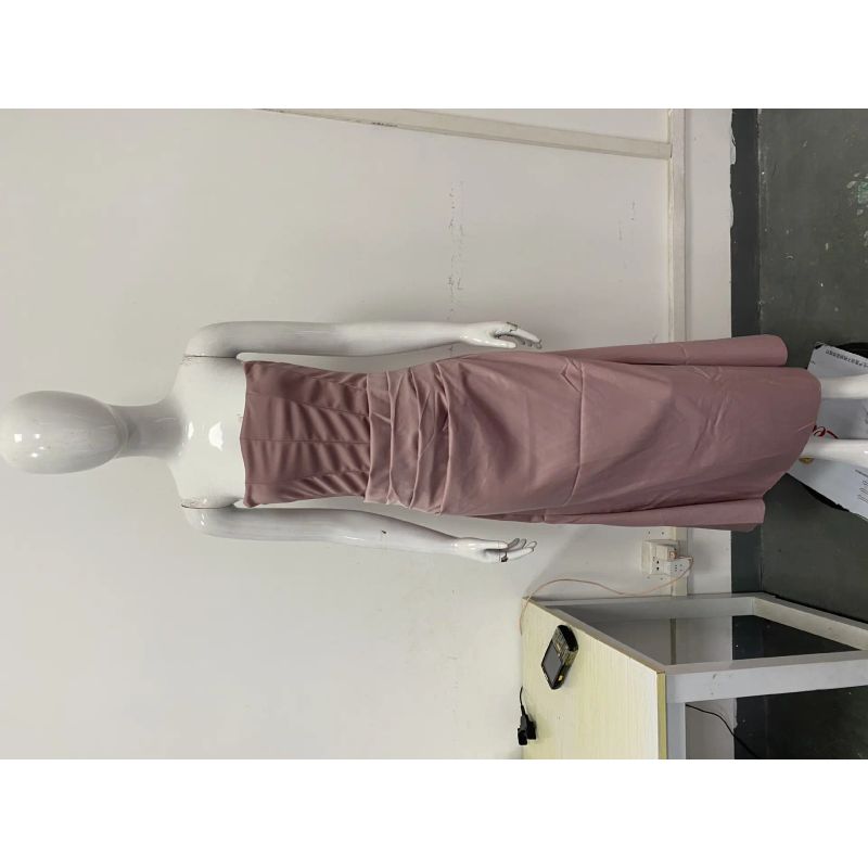 2025 European and American Spring Summer New Waist Hugging Sheath Long dress Satin Tube Top Pleat Patchwork One piece Dress Women clothing