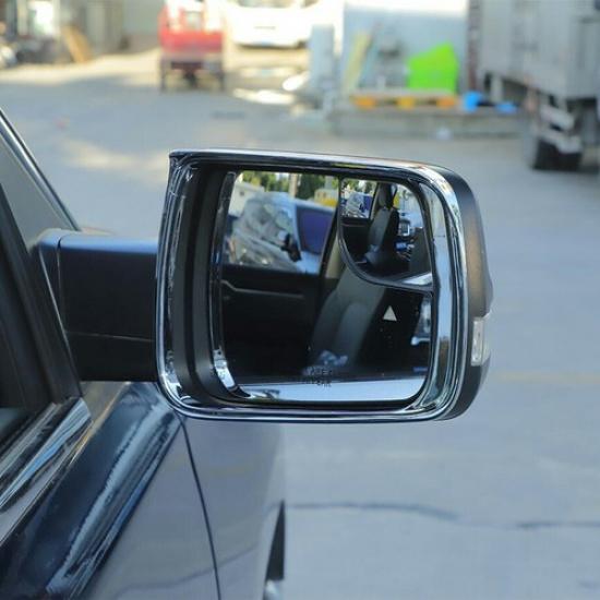 For - Dodge Ram 1500 ABS Chrome Car Side Mirror Rain Eyebrow Cover Trim