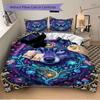 3Pcs Wolf Spirit Fantasy Bedding Set Soft Fabric Duvet Cover Pillowcases Home Christmas Xmas Halloween Gift 1 Duvet Cover 2 Pillowcase G185