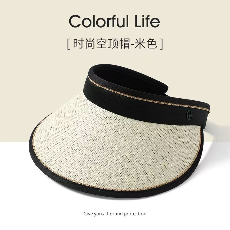 Empty top sun hat riding beach eaves UV anti-ultraviolet sun hat · outdoor leisure breathable sun protection hat