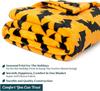 Bat Halloween Fleece Throw Blanket Soft Plush Warm Black Fall Cabin Design for Couch Decorative Autumn Home Accessories