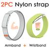 Nuovo cinturino bicipite in trama di nylon per Google Fitbit Air Strap, cinturino di ricambio per fitness tracker da polso/braccio per Google Fitbit Air Band