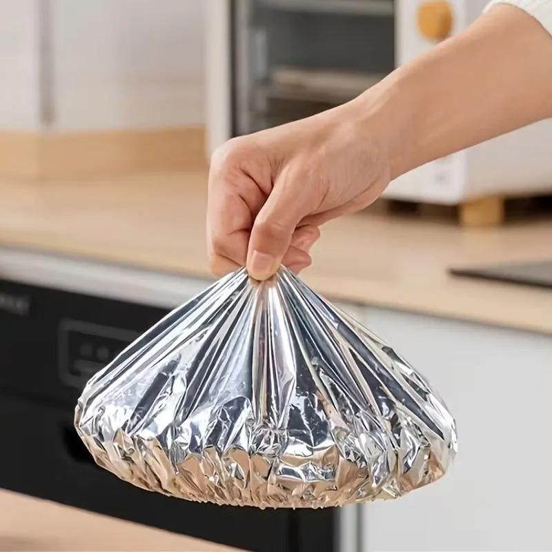 Folia Aluminiowa Pokrywa na Żywność Klasa Spożywcza Torba do Przechowywania Utrzymująca Świeżość Izolacyjna Pokrywka do Owoców Warzyw Kuchnia Konserwacja Żywności Wielokrotnego Użytku
