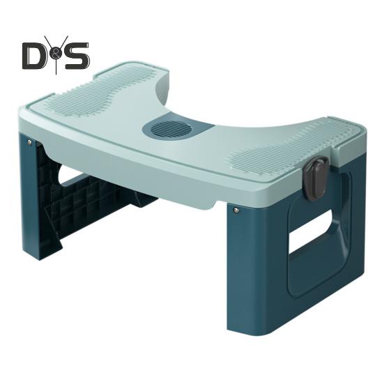 

Летающий табурет для здоровой дефекации, стул для помощи при запорах, регулируемый угол приседания, нескользящий, легко моется, универсальный табурет для ног зелёный