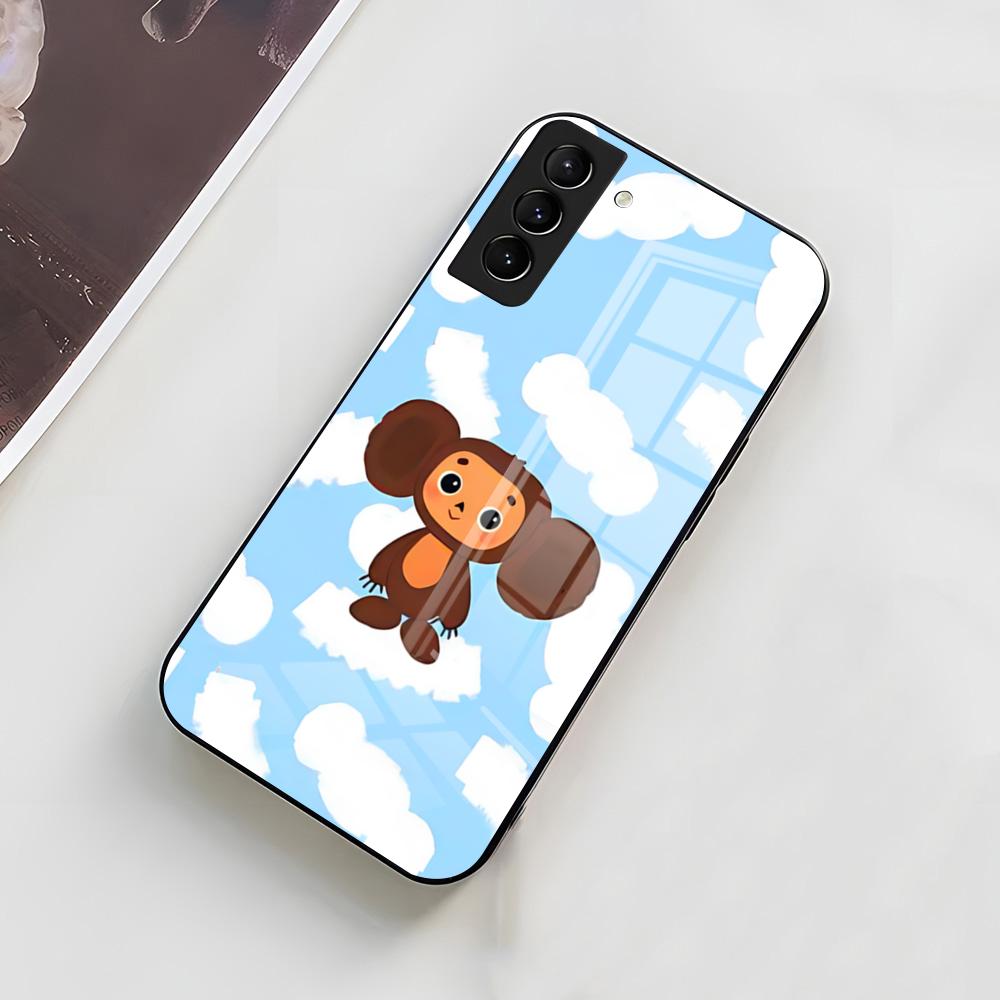 C-Cartoon C-Cheburashka Phone Case For Samsung A56 A36 A26 A16 A15 A25 A35 A55 A14 A34 A24 A54 Glass Case