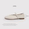 High-End New Leather Round Head Shallow Mouth Flat Bottom One-Word Buckle Mary Jane Shoes Ballet Shoes Fashion Shoes