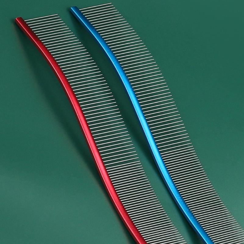 Pet Deshedding Comb for Dogs Cats Easy Use Stainless Steel Hair Comb for Pet Shedding Hair Curved Comb for Pet Grooming