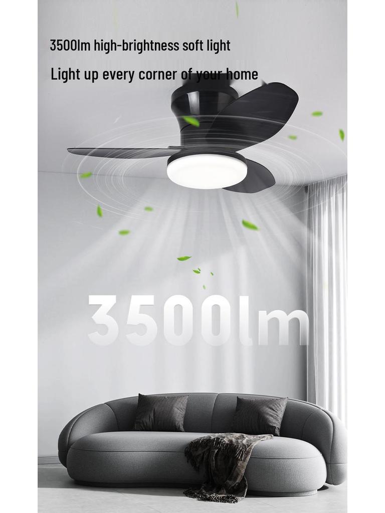 Nordic Ceiling Fan Light for Bedroom & Kids' Room - Stylish Inverter Fan for Small Spaces