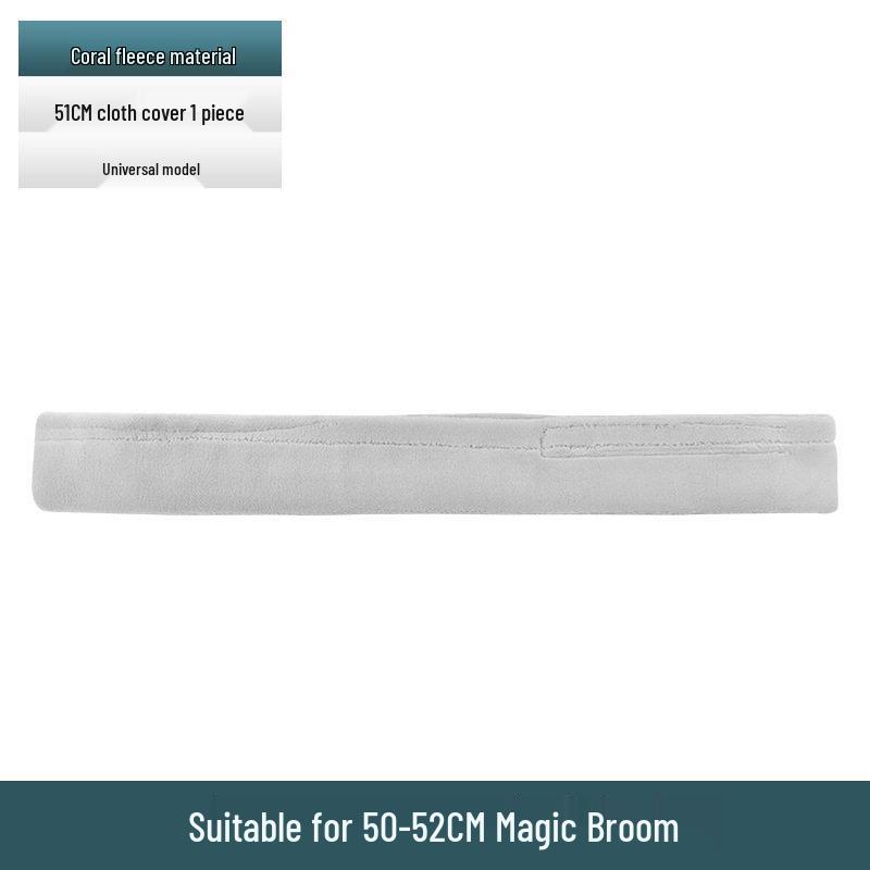Magic Retractable Broom - Coral Fleece Mop for Dry/Wet Cleaning with Cloth Cover, No Washing Needed