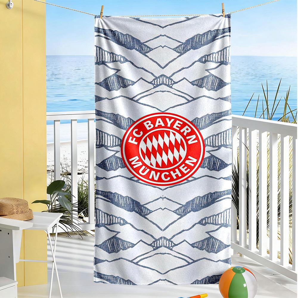 Serviette de plage Bayern Munich Douce Durable Séchage Rapide Confortable Légère Convient pour la Natation, la Salle de Sport, le Camping, le Yoga, les Vacances