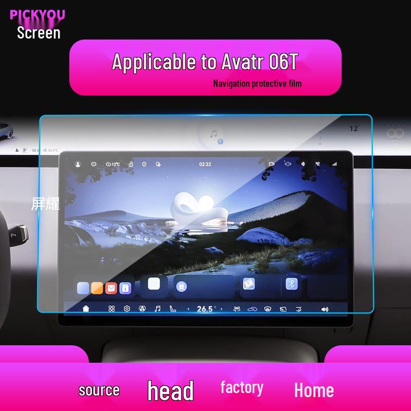 25 Model Avatr 12 Navigation Tempered Film, Central Control Screen Protector & Instrument Protective Film for Car Modification