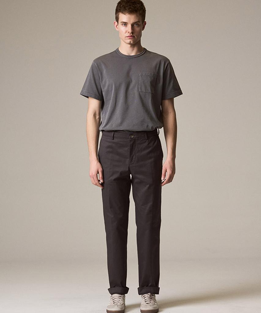 Laijeuaenbillou [Authentic] Authentic Supima 265 Regular Straight Chino Pants Grey (B Type)