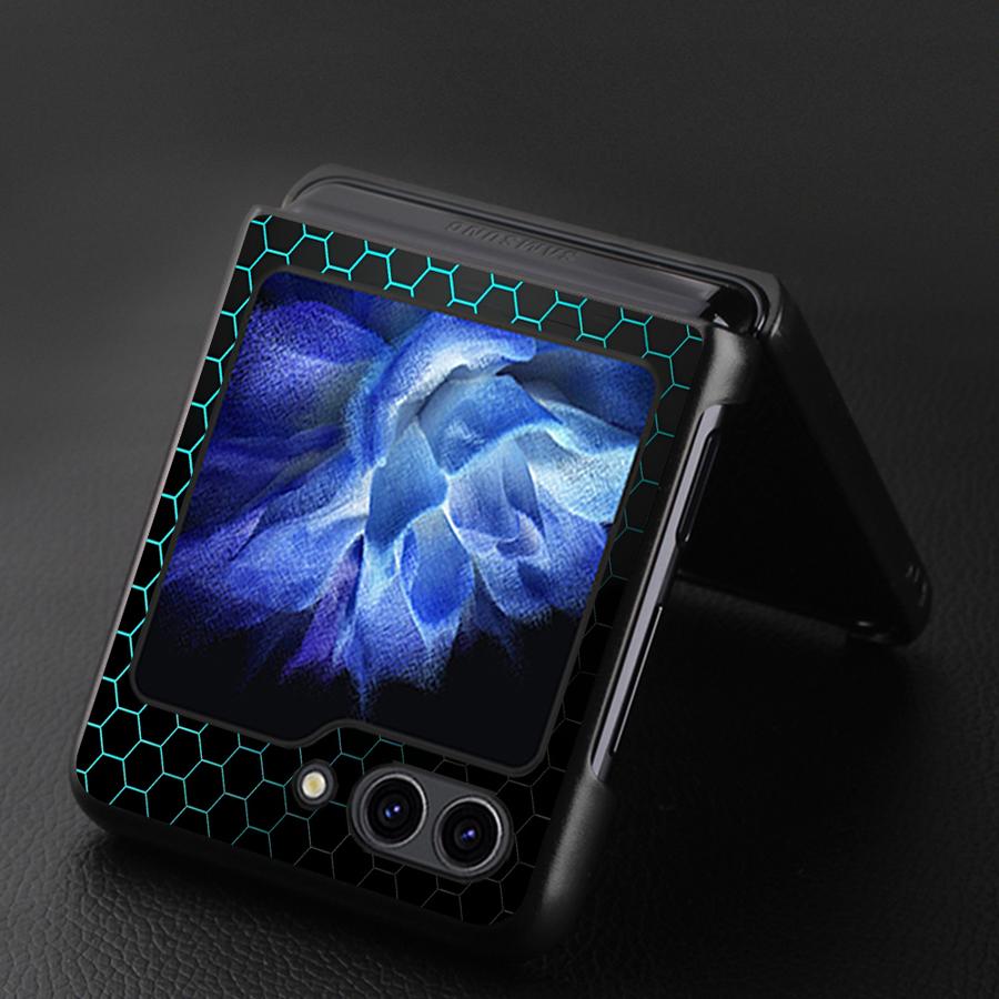 Back Phone Cover Funda Case for Samsung Galaxy Z Flip 7 6 5 4 3 Flip6 Flip3 Flip4 Flip7 FE Flip5 Carbon Fiber